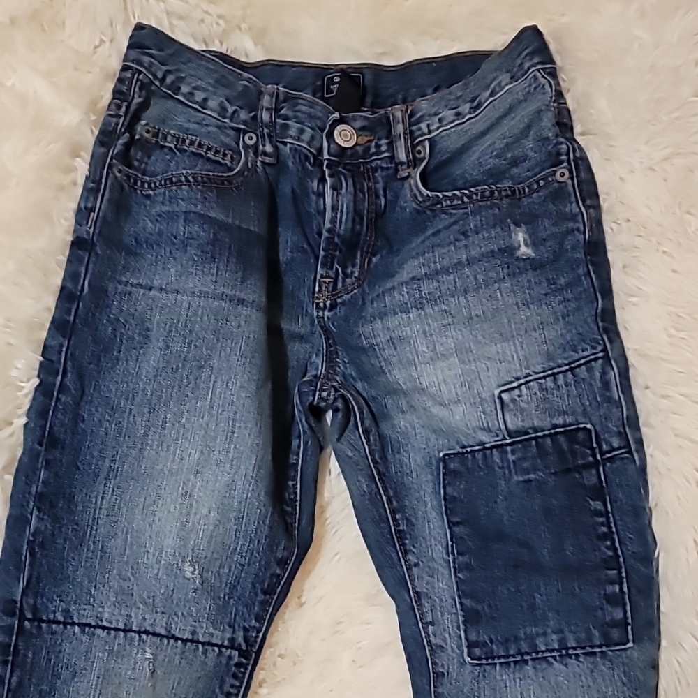 GAP, Kids,Boy's, Denim Jeans, Size 12, Frayed, Patches,slim straight fit - Picture 9 of 10